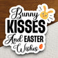 Bunny Kisses And Easter Wishes sticker, bunny sticker, kiss sticker, Easter sticker, Religious Sticker, Faith Sticker, laptop decal, bible