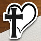 Church Cross and Heart sticker, cross sticker, church sticker, Religious Sticker, Faith Sticker, Worship Sticker, Christian Sticker