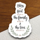 Bless the food before us the family beside us and the love between us, Religious Sticker, Faith Sticker, family sticker, food sticker