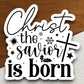 Christ the savior is born sticker, Christ sticker, savior sticker, Christmas sticker, Religious Sticker, Faith Sticker, Worship Sticker