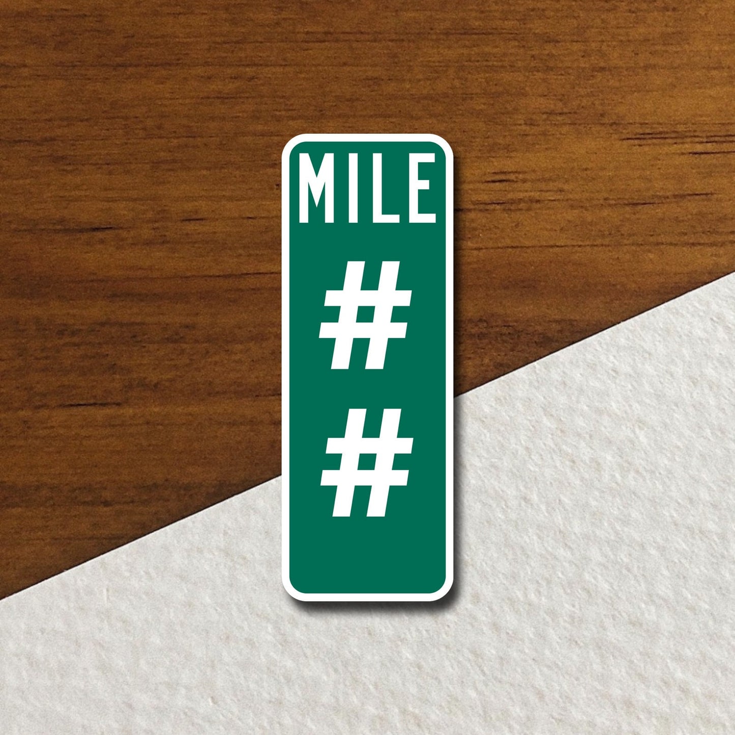 Custom ## Mile Marker Road Sign  road sign stickers, Room Decor, Traffic Sticker, Road Sign Decoration, Road Work Signs, Building Signs