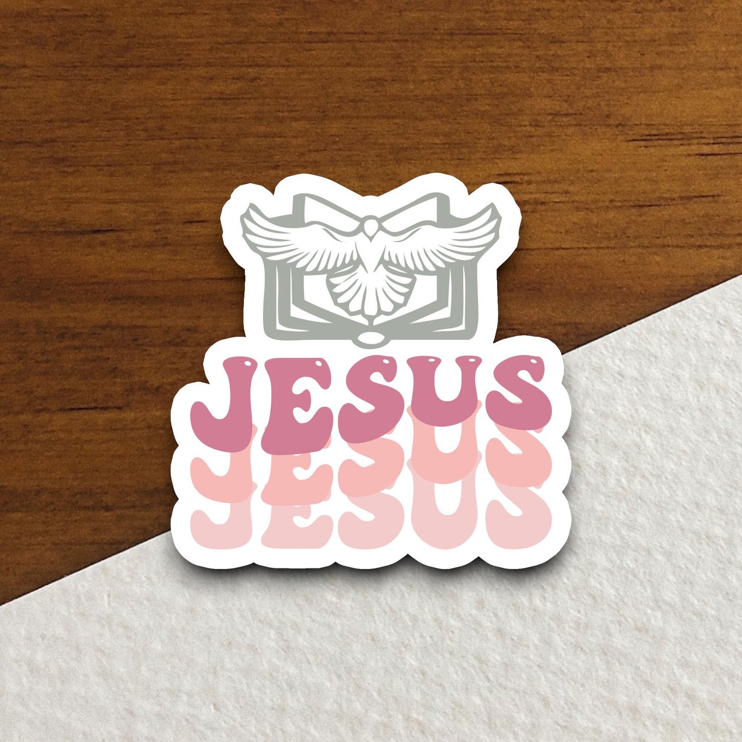 Jesus and Dove sticker, Religious Sticker, Faith Sticker, Worship Sticker, Christian Sticker, Scripture Sticker, Room Décor