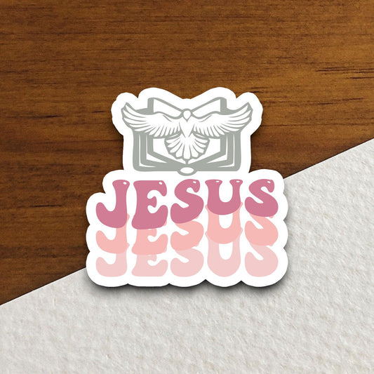 Jesus and Dove sticker, Religious Sticker, Faith Sticker, Worship Sticker, Christian Sticker, Scripture Sticker, Room Décor