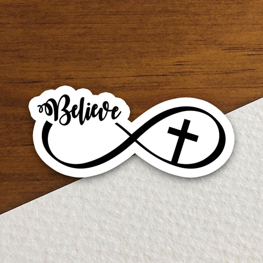 Believe infinity sticker, religious sticker, believe sticker, faith sticker, Worship Sticker, Christian Sticker, Scripture Sticker