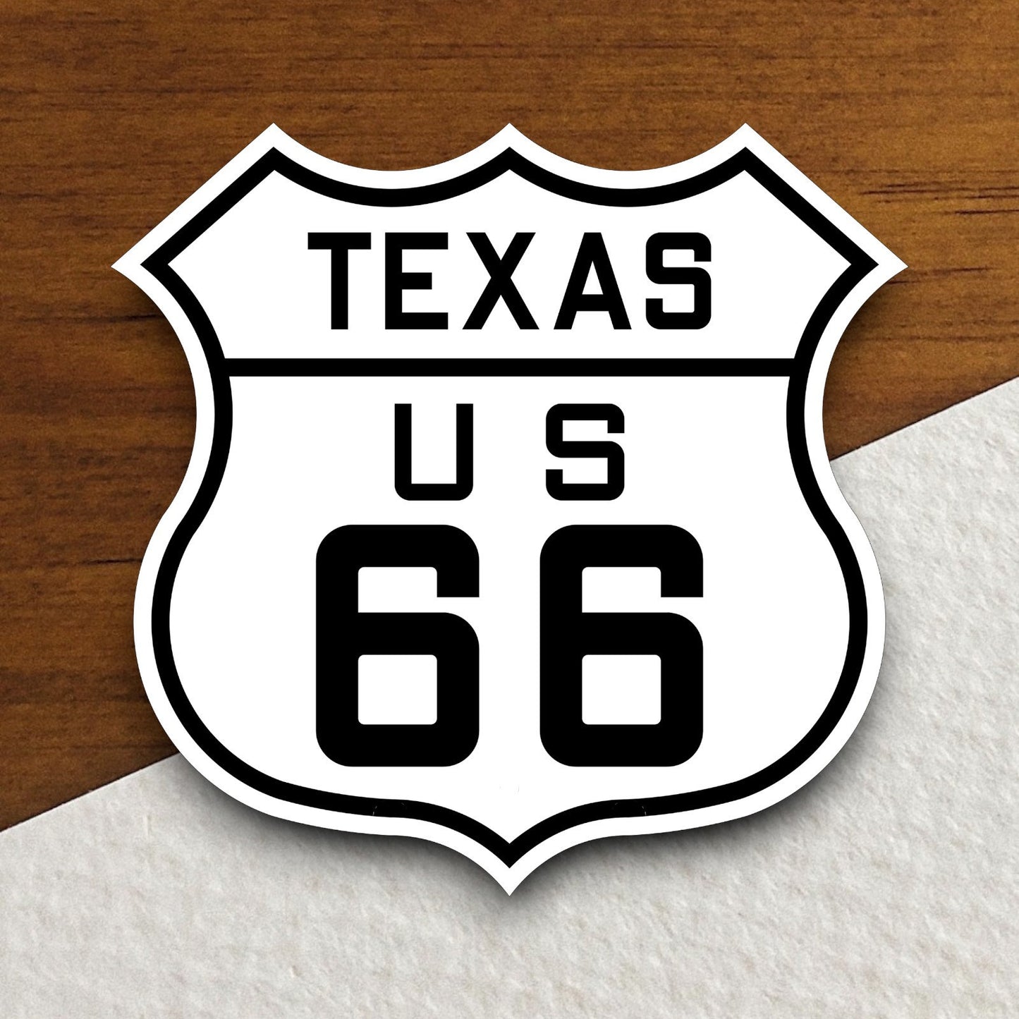 United States route 66 Texas road sign sticker, road trip sticker, highway sign, room decor, travel sticker