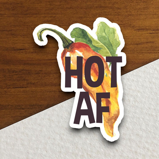 Hot AF sticker, funny stickers, laptop stickers, water bottle sticker, sticker with sayings