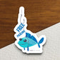 Free piercing fish sticker, Funny Animal Sticker For Laptop, Water Bottle, Hydro flask, Phone, Computer, Gift, Pet Sticker