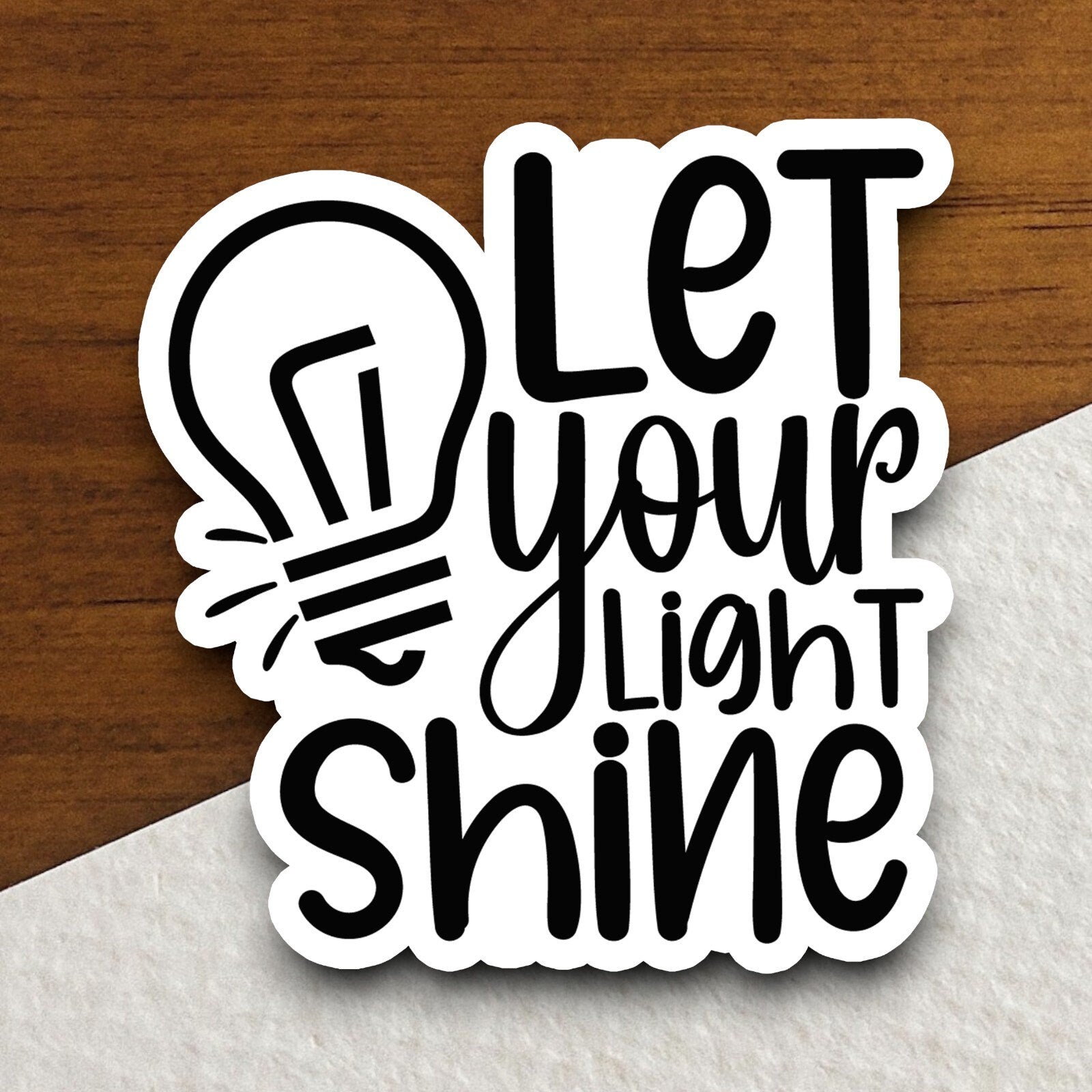 Let You Light Shine sticker, Religious Sticker, Faith Sticker, Worship Sticker, Christian Sticker, Scripture Sticker, Room Décor