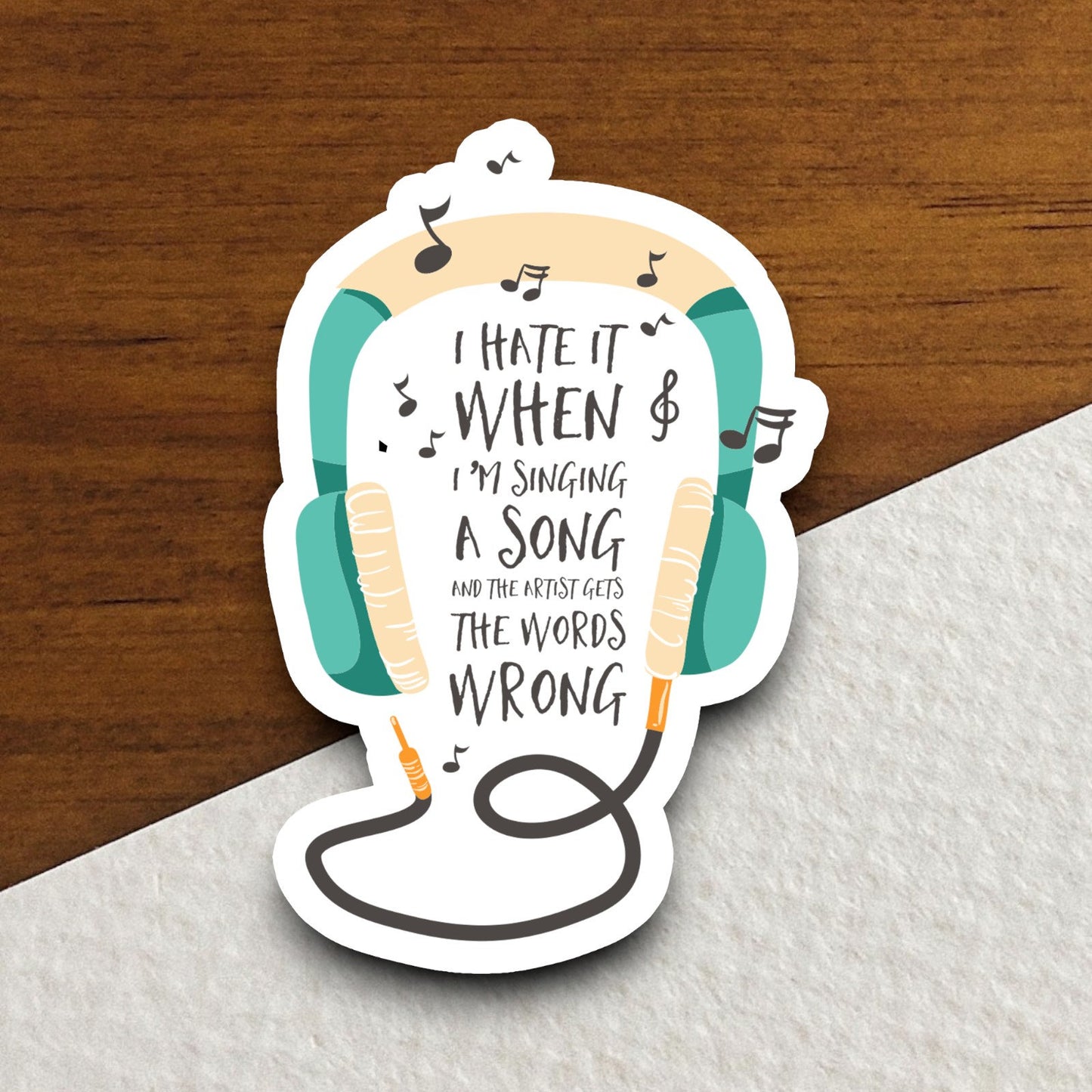 I Hate it When I'm Singing a Song and sticker, funny stickers, laptop stickers, water bottle sticker, sticker with sayings