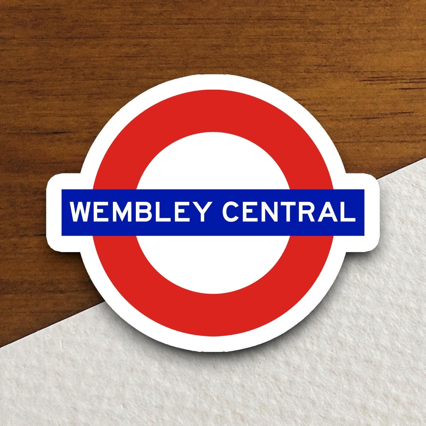 Wembley Central station sticker, the Underground Tube in London England, London tunnel souvenir sticker, road sign travel gift, Room Décor