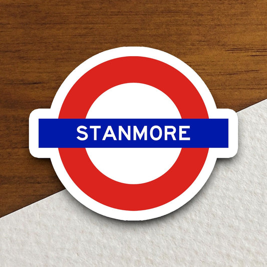 Stanmore station sticker, the Underground Tube in London England, London tunnel souvenir sticker, road sign travel gift, Room Décor