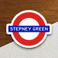 Stepney Green station sticker, the Underground Tube in London England, London tunnel souvenir sticker, road sign travel gift, Room Décor