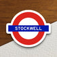 Stockwell station sticker, the Underground Tube in London England, London tunnel souvenir sticker, road sign travel gift, Room Décor