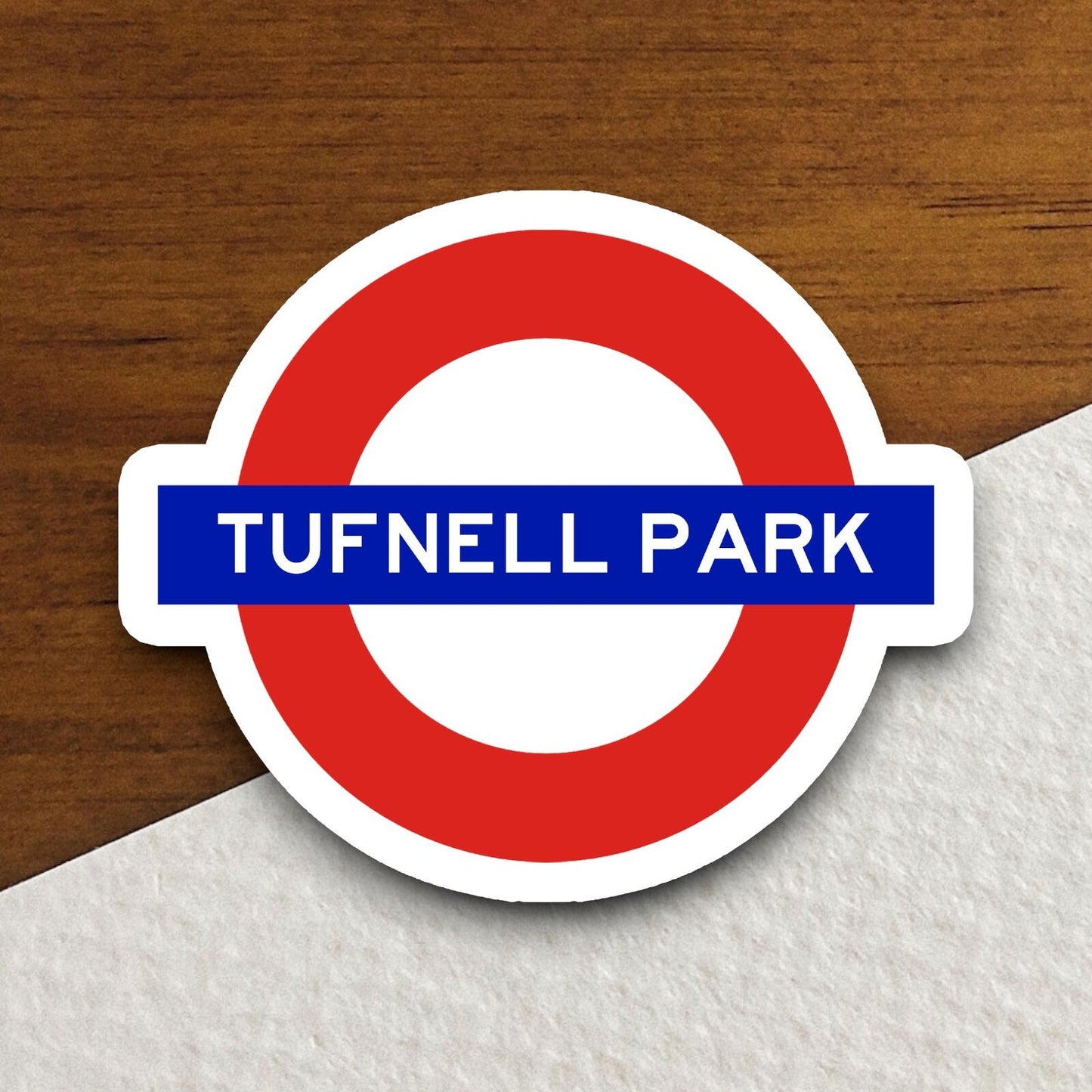 Tufnell Park station sticker, the Underground Tube in London England, London tunnel souvenir sticker, road sign travel gift, Room Décor