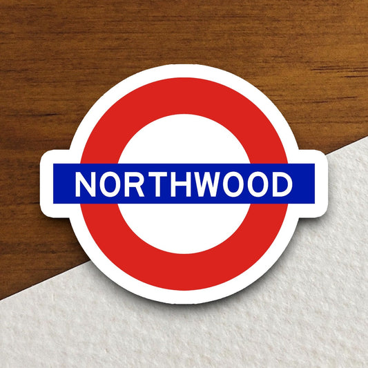 Northwood station sticker, the Underground Tube in London England, London tunnel souvenir sticker, road sign travel gift, Room Décor