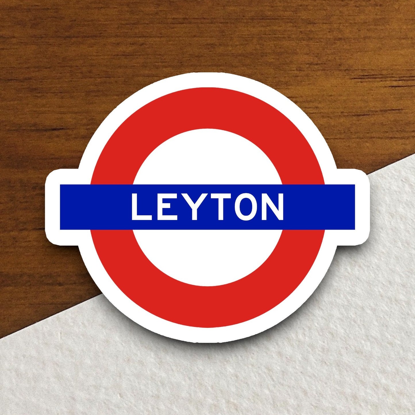 Leyton station sticker, the Underground Tube in London England, London tunnel souvenir sticker, road sign travel gift, Room Décor