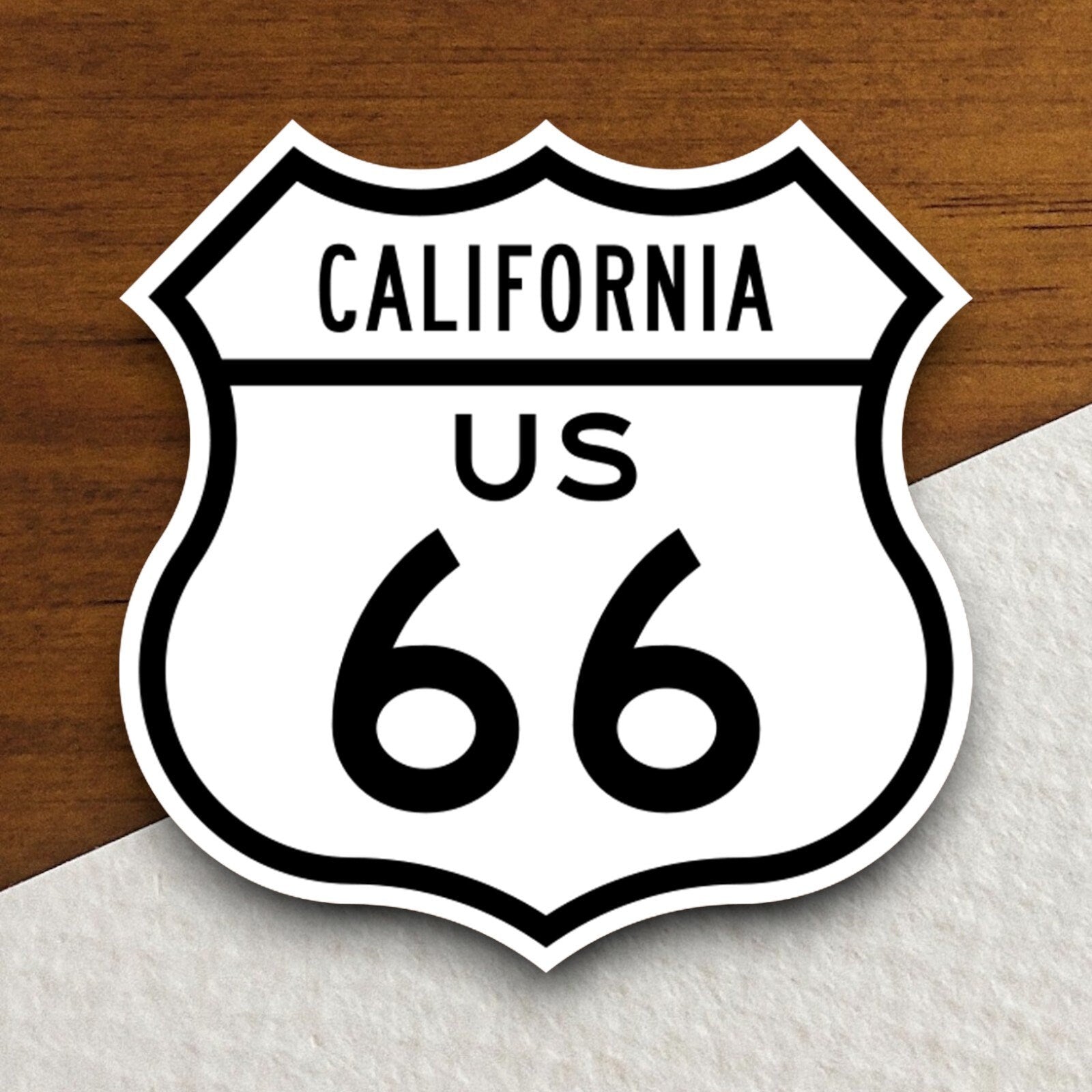 Historic Route 66 - California road sign sticker, road trip sticker, highway sign, room decor, travel sticker