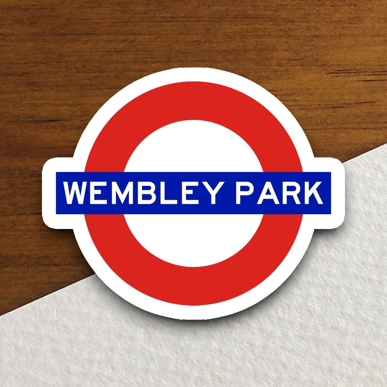 Wembley Park station sticker, the Underground Tube in London England, London tunnel souvenir sticker, road sign travel gift, Room Décor