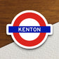 Kenton station sticker, the Underground Tube in London England, London tunnel souvenir sticker, road sign travel gift, Room Décor