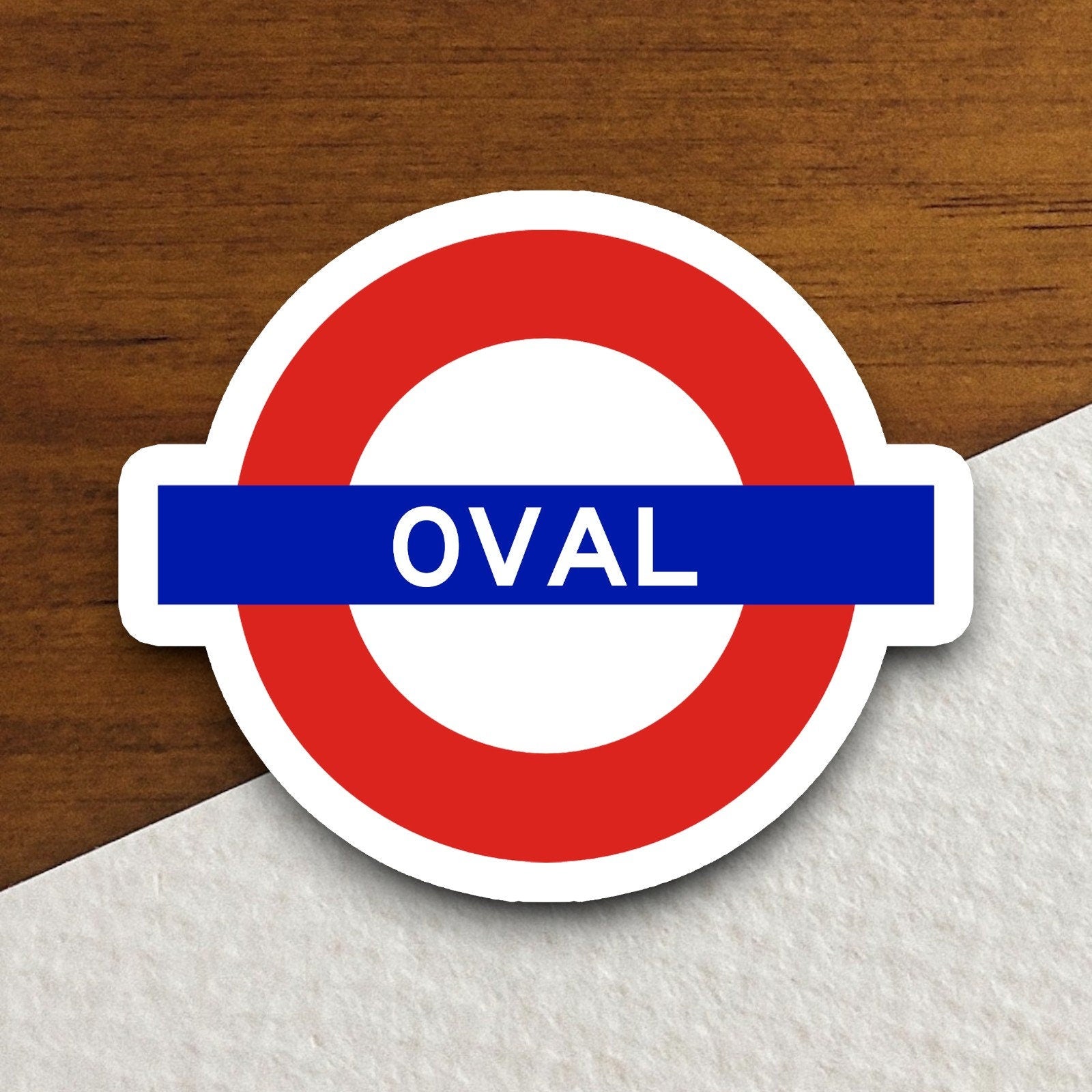 Oval station sticker, the Underground Tube in London England, London tunnel souvenir sticker, road sign travel gift, Room Décor