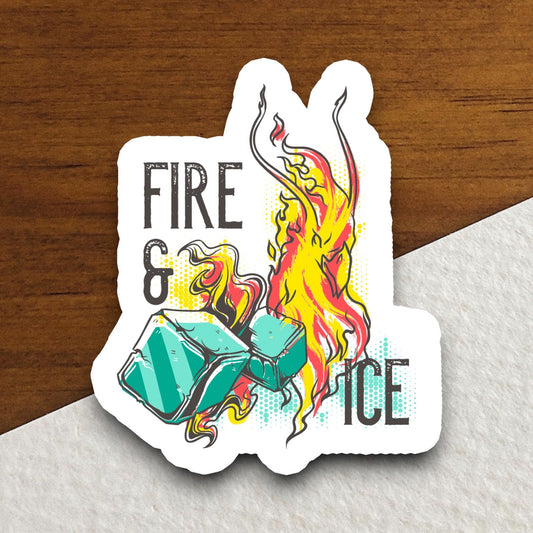 Fire and Ice Sticker, funny stickers, laptop stickers, water bottle sticker, sticker with sayings