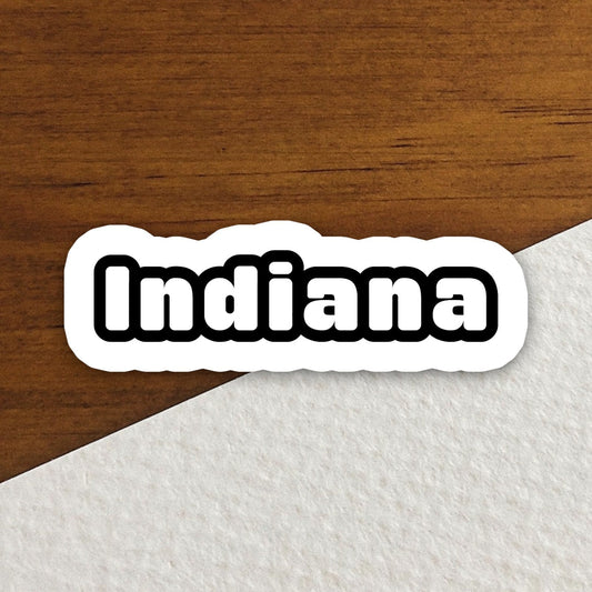 Indiana Sticker, State Sticker, Water Bottle Sticker, Journal Sticker, Laptop Sticker, Room Decor