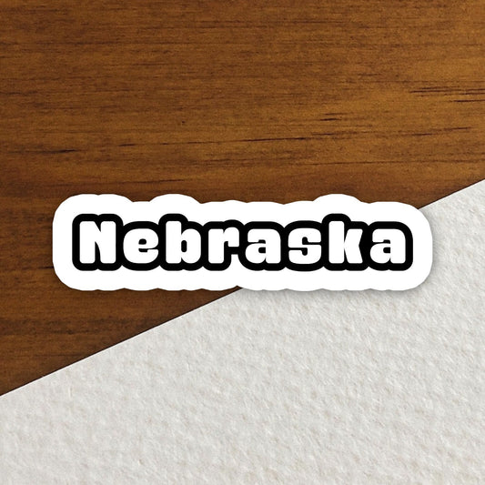 Nebraska Sticker, State Sticker, Water Bottle Sticker, Journal Sticker, Laptop Sticker, Room Decor