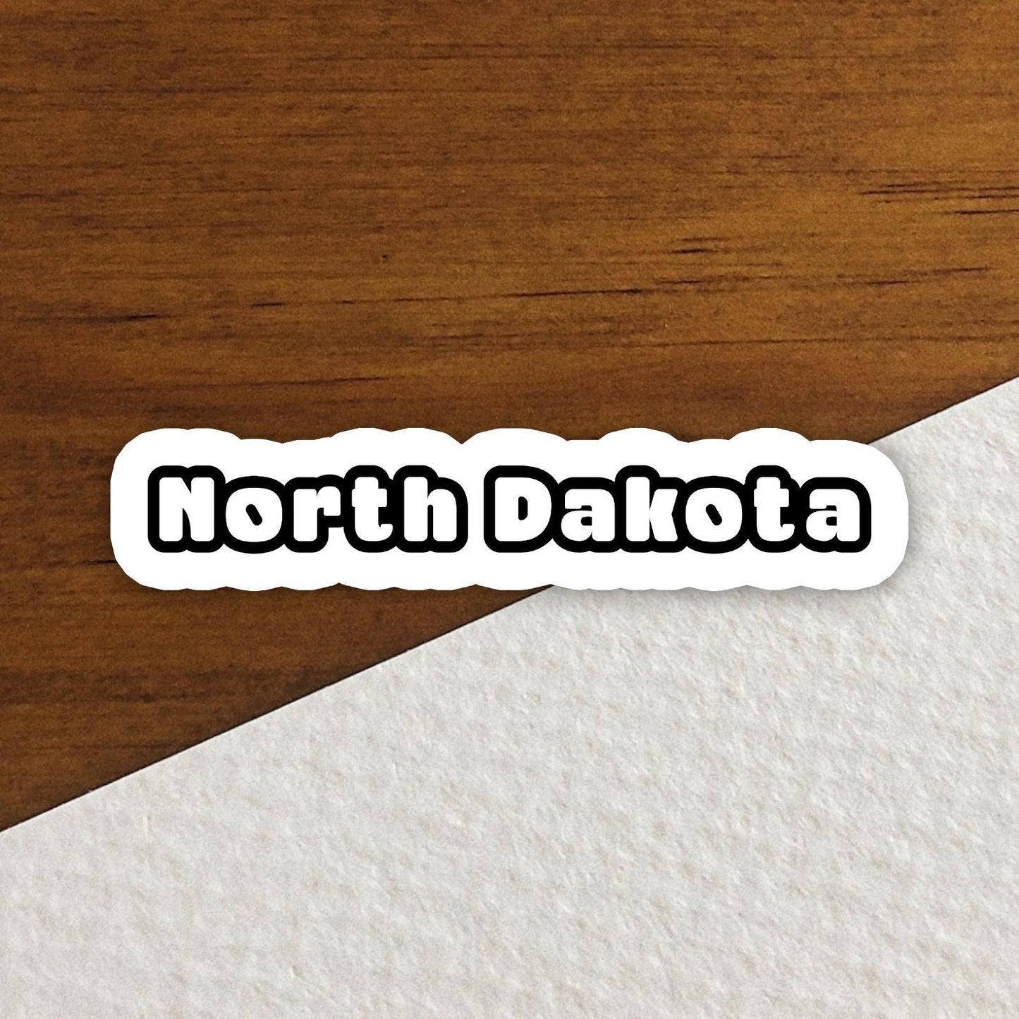 North Dakota Sticker, State Sticker, Water Bottle Sticker, Journal Sticker, Laptop Sticker, Room Decor