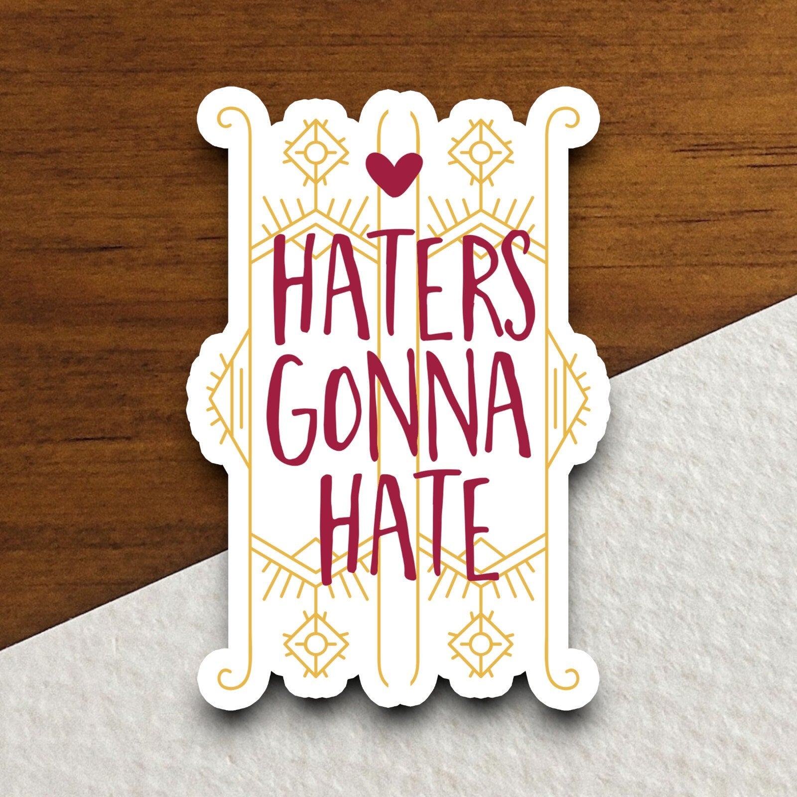 Haters Gonna Hate Sticker, funny stickers, laptop stickers, water bottle sticker, sticker with sayings