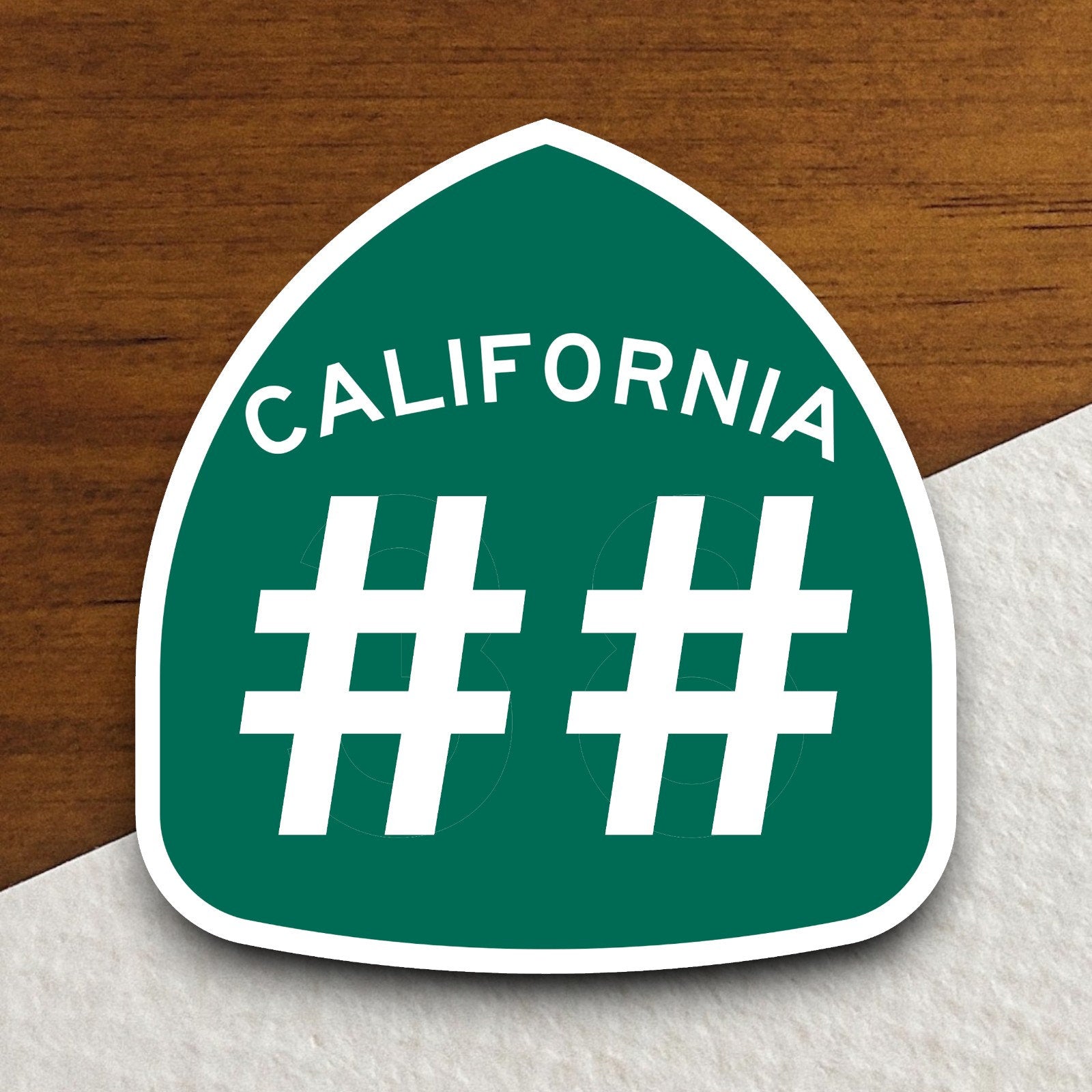 Custom Standard California state route road sign sticker, road trip sticker, highway sign, room decor, travel sticker