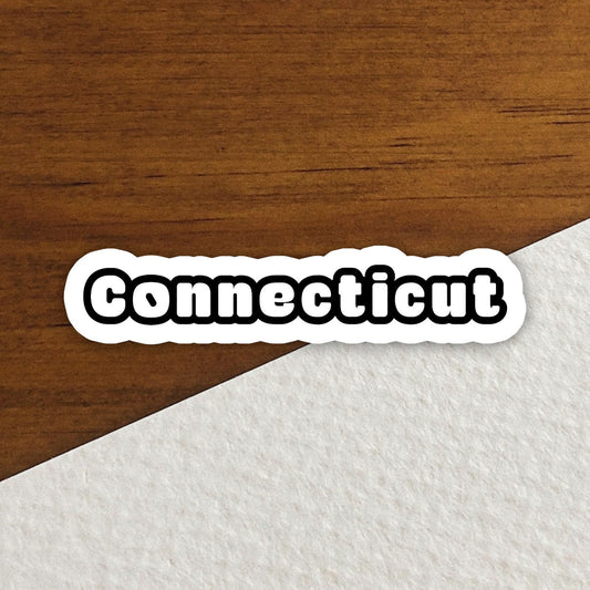 Connecticut Sticker, State Sticker, Water Bottle Sticker, Journal Sticker, Laptop Sticker, Room Decor