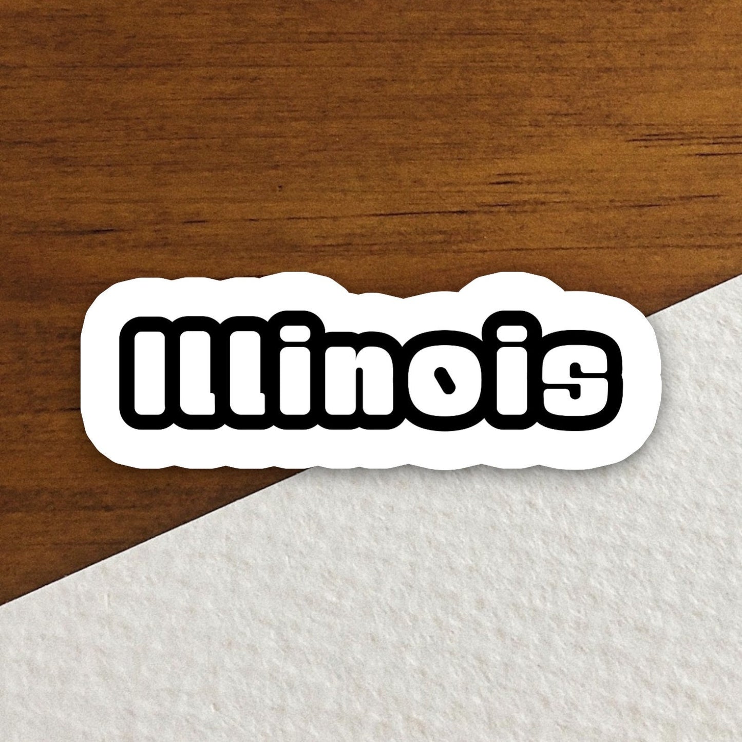 Illinois Sticker, State Sticker, Water Bottle Sticker, Journal Sticker, Laptop Sticker, Room Decor