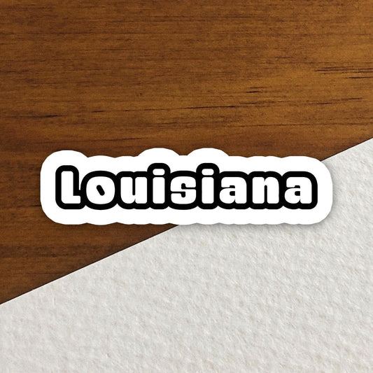 Louisiana Sticker, State Sticker, Water Bottle Sticker, Journal Sticker, Laptop Sticker, Room Decor