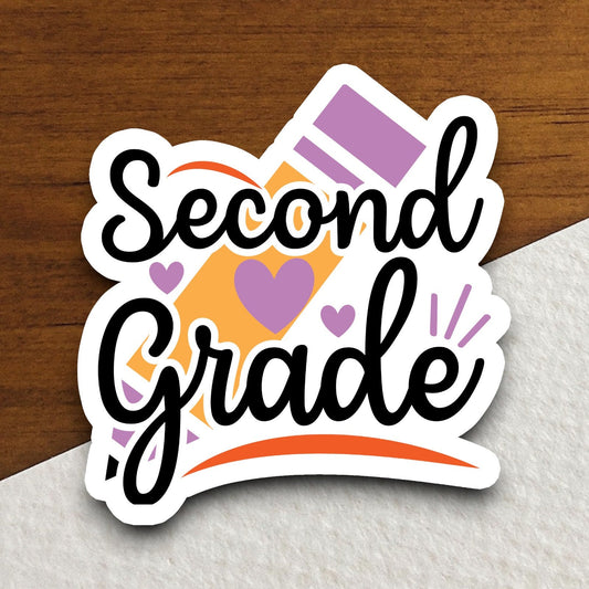 Second Grade Sticker, Teacher Sticker, Education Sticker, School Sticker, Cute Sticker, Room Decor, Back to School