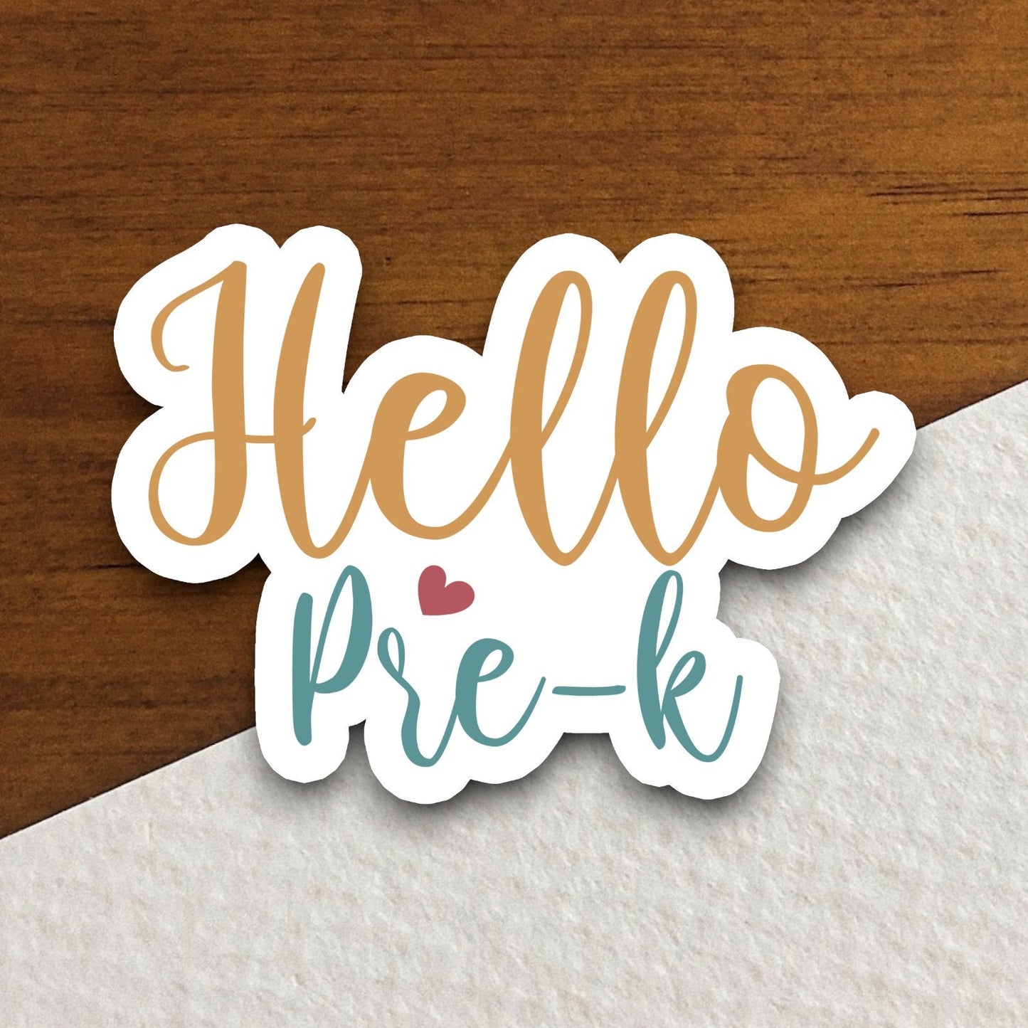 Hello Pre-K Sticker, Teacher Sticker, Education Sticker, School Sticker, Cute Sticker, Room Decor, Back to School, Kindergarten Sticker