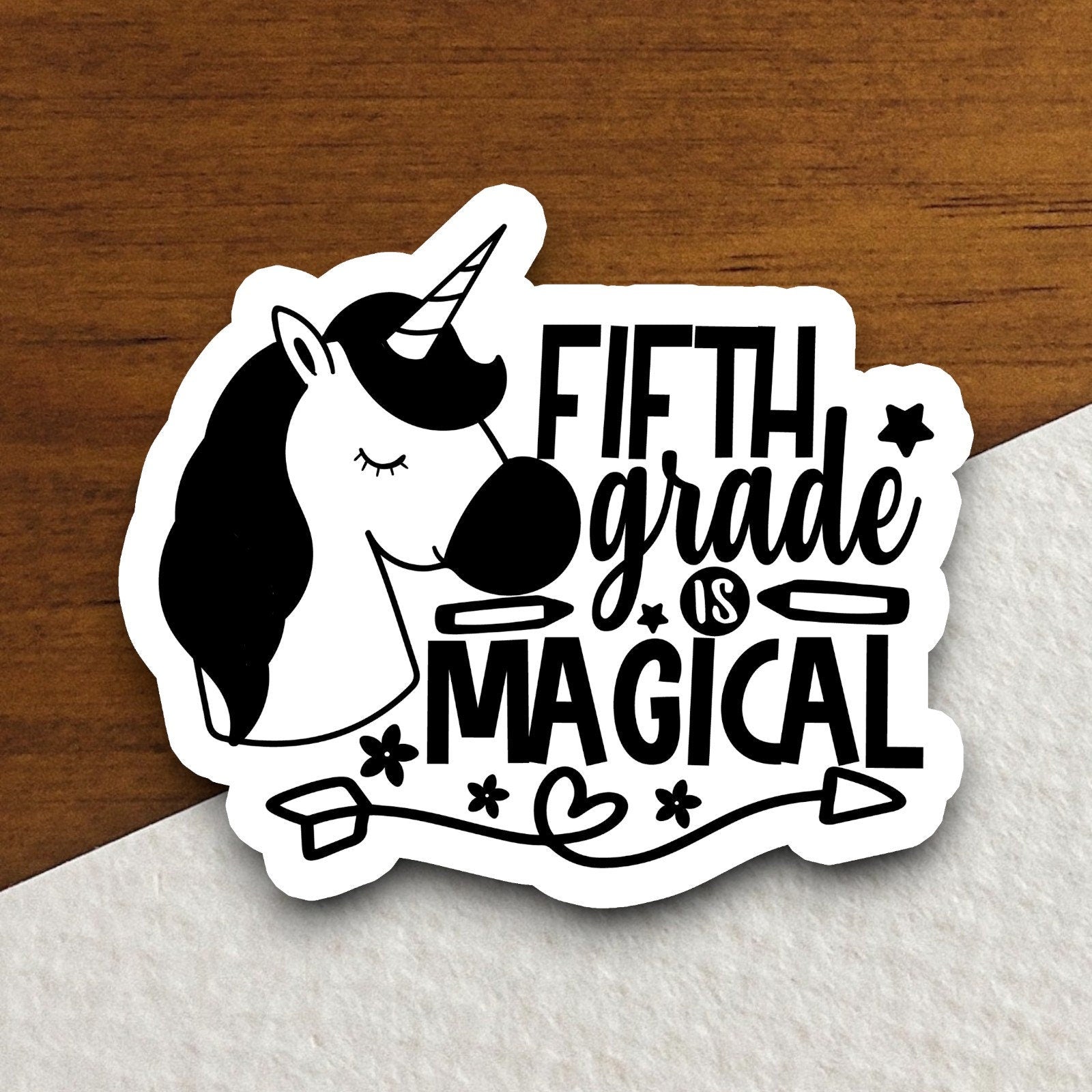 Fifth Grade is Magical Sticker, Teacher Sticker, Education Sticker, School Sticker, Cute Sticker, Room Decor, Back to School