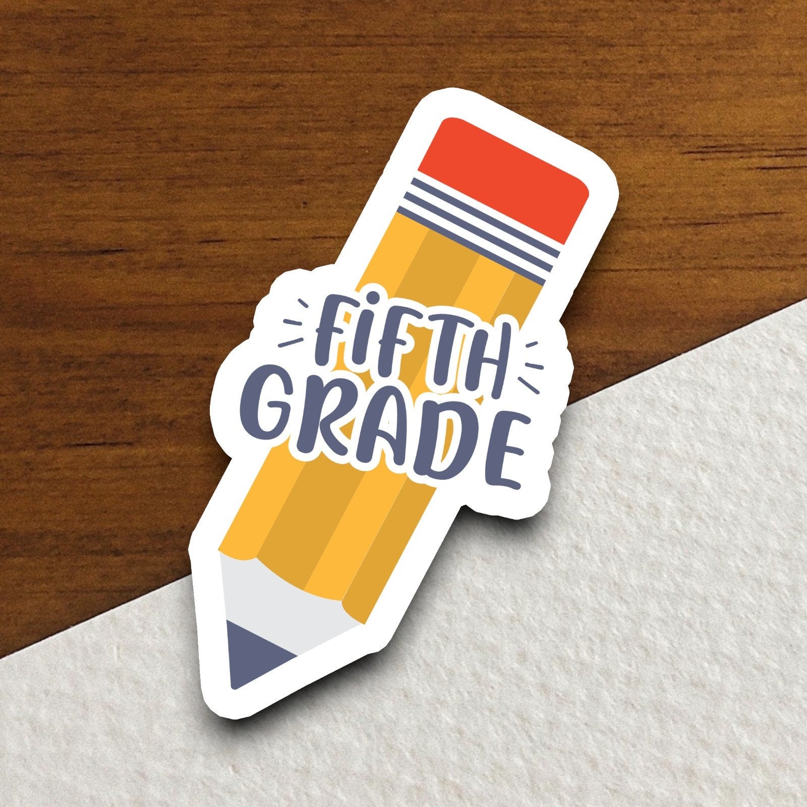 Fifth Grade  Sticker, Teacher Sticker, Education Sticker, School Sticker, Cute Sticker, Room Decor, Back to School