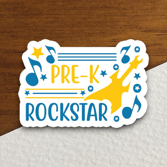 Pre-K Rockstar Sticker, Teacher Sticker, Education Sticker, School Sticker, Cute Sticker, Room Decor, Back to School