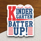 Kindergarten Batter Up Sticker, Teacher Sticker, Education Sticker, School Sticker, Cute Sticker, Room Decor, Back to School