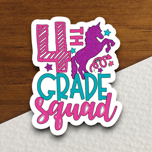 4th Grade Squad Sticker, Teacher Sticker, Education Sticker, School Sticker, Cute Sticker, Room Decor, Back to School