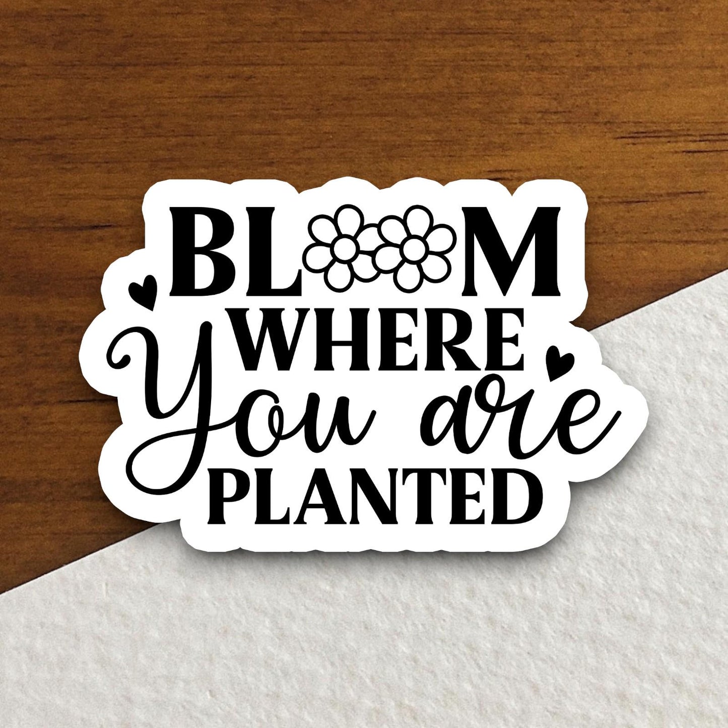 Bloom where you are planted sticker, Religious Sticker, Faith Sticker, Worship Sticker, Christian Sticker, Scripture Sticker, Room Décor