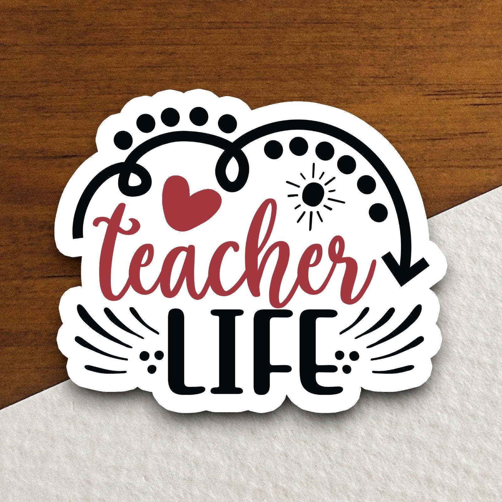 Teacher life Sticker, Teacher Sticker, Education Sticker, School Sticker, Cute Sticker, Room Decor, Back to School