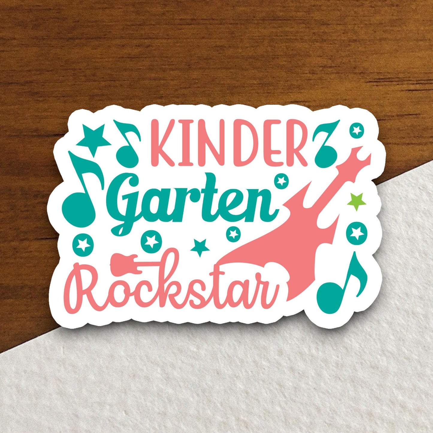 Kindergarten Rockstar Sticker, Teacher Sticker, Education Sticker, School Sticker, Cute Sticker, Room Decor, Back to School