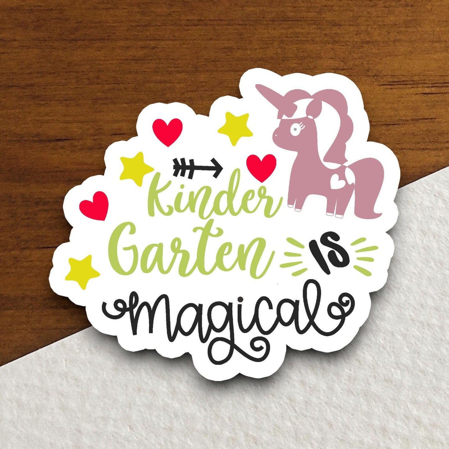 Kindergarten Is Magical Sticker, Teacher Sticker, Education Sticker, School Sticker, Cute Sticker, Room Decor, Back to School