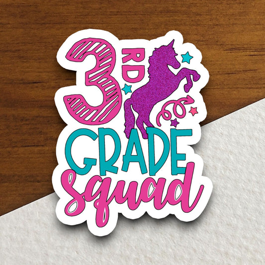 3rd Grade Squad Sticker, Teacher Sticker, Education Sticker, School Sticker, Cute Sticker, Room Decor, Back to School