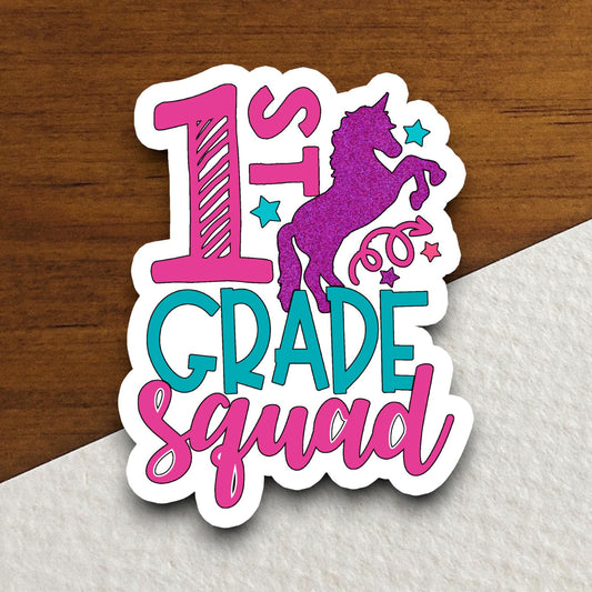 1st Grade Squad Sticker, Teacher Sticker, Education Sticker, School Sticker, Cute Sticker, Room Decor, Back to School